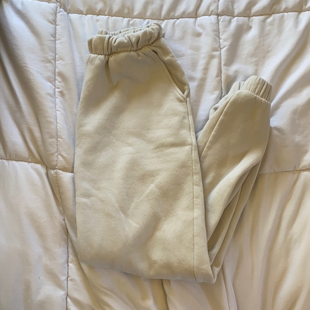 Zara off white joggers